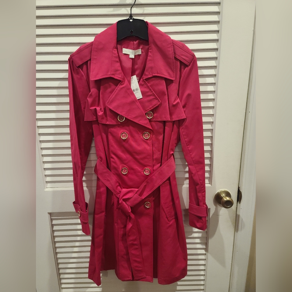 Brand New  New York & Company Fushia Trench Coat
